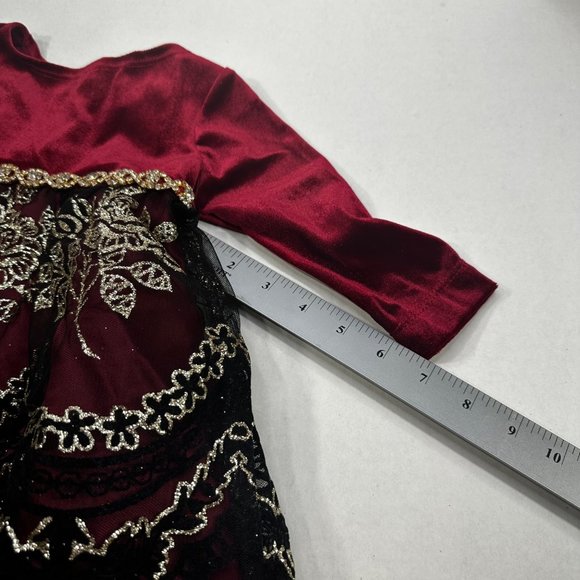 Rare Edition Girl's Size 6-9 Month Dress And Plastic Short Set Red Preowned - Picture 9 of 16